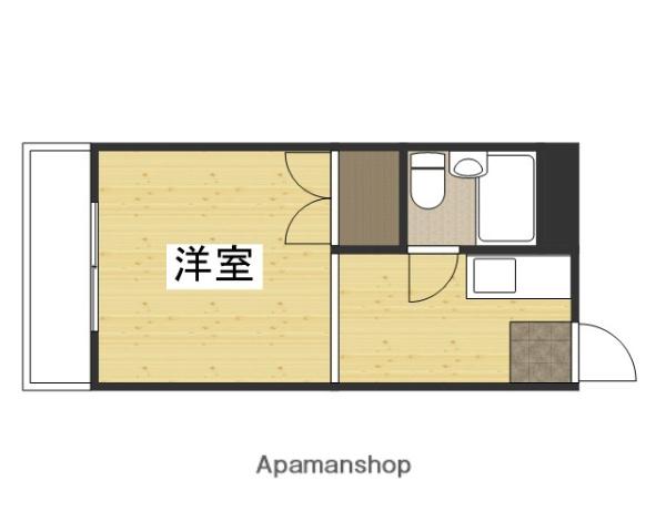 サンライズ津島京町(ワンルーム/4階)の間取り写真