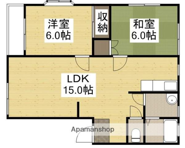 シティハウスクレミ C(2LDK/2階)の間取り写真
