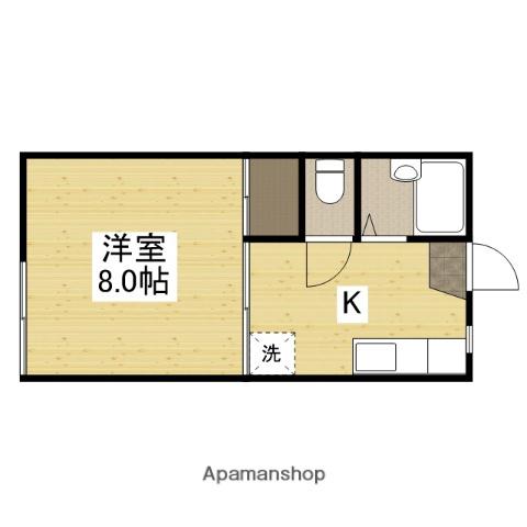 サンハイム野上(1K/1階)の間取り写真