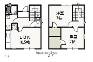 メゾネットＥ(2LDK)の間取り写真