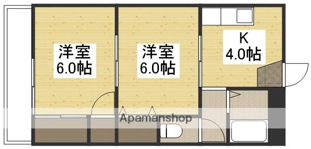 福富マンション(2K/2階)の間取り写真