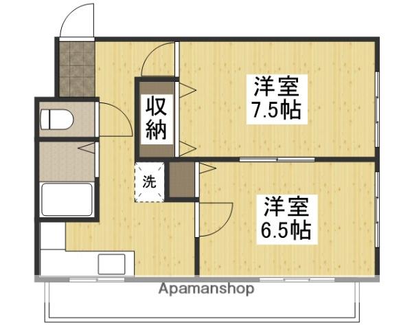 センチュリーロイヤル岡山(2K/2階)の間取り写真