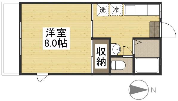 S・T・VILLA TSUSHIMA A(1K/1階)の間取り写真