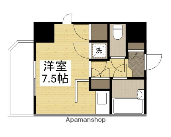 ダイアパレス京町2(ワンルーム/2階)の間取り写真