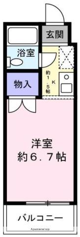 片山グリーンハイツ(ワンルーム/1階)の間取り写真