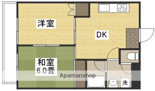 ラ・フィオーレⅠ(2DK/2階)の間取り写真