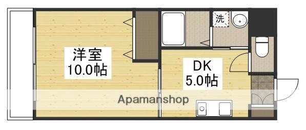 コザックス(1DK/6階)の間取り写真