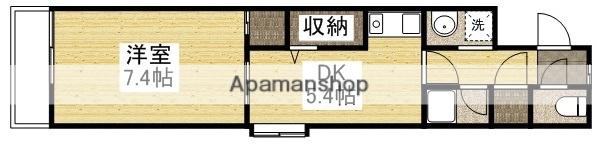 パルロイヤル東古松(1DK/5階)の間取り写真