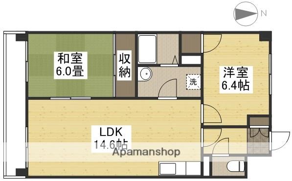 グランデュール今1(2LDK/5階)の間取り写真