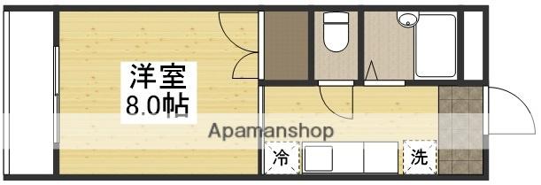 ワタナベマンション(ワンルーム/1階)の間取り写真