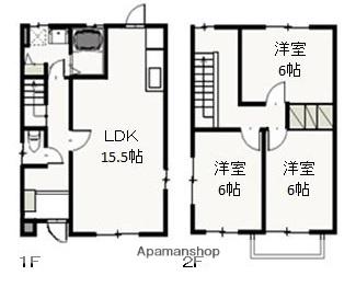 吉備線 備前三門駅 徒歩11分 2階建 築23年(3LDK)の間取り写真