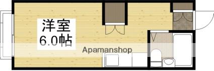 コーポひたち(ワンルーム/1階)の間取り写真