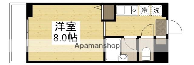 ラヴニール三野(1K/6階)の間取り写真