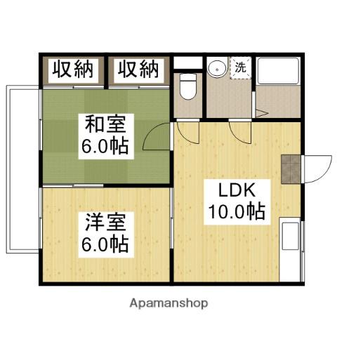 プチアリスA(2LDK/1階)の間取り写真