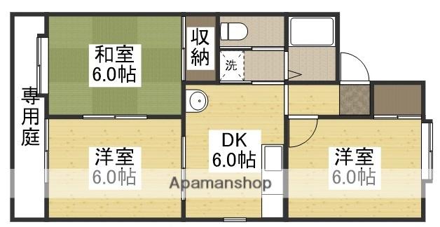 グリーンコーポⅡ(3DK/1階)の間取り写真