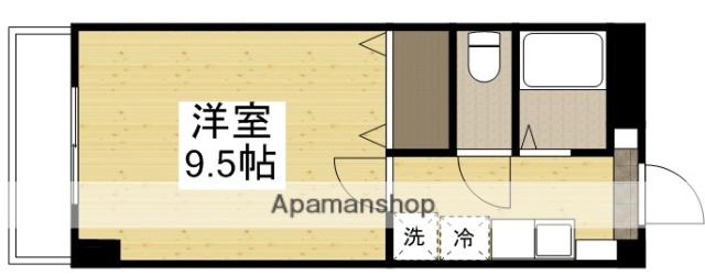 フォレスト東古松(1K/9階)の間取り写真