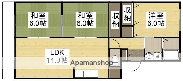 サバーヴ西坂(3LDK/2階)の間取り写真