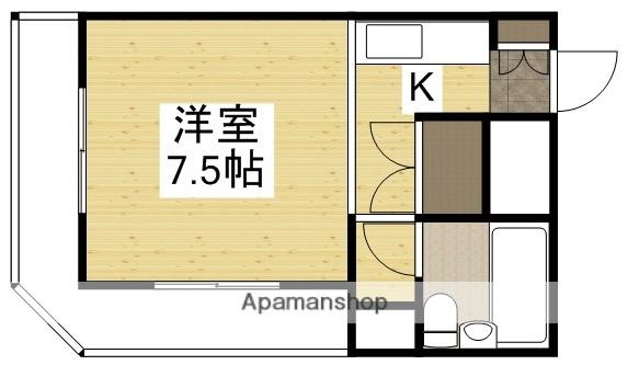 シャンティ東古松(ワンルーム/1階)の間取り写真