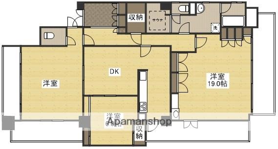 アルバ鹿田町(3DK/11階)の間取り写真