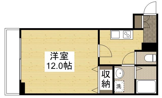 ルミナスライフ(1K/8階)の間取り写真