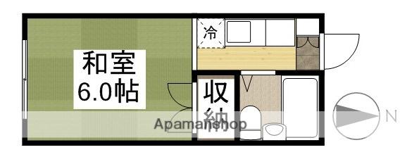 サンシャインハイツ(ワンルーム/2階)の間取り写真