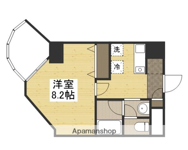 ルシェール(1K/6階)の間取り写真