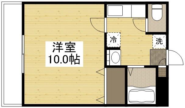 イースト COURT(1K/1階)の間取り写真