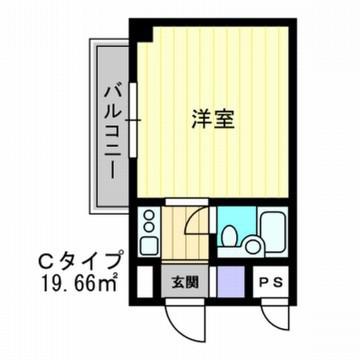 アルファ富田町(ワンルーム/5階)の間取り写真