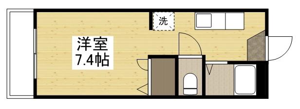 OKANOⅡ(ワンルーム/3階)の間取り写真