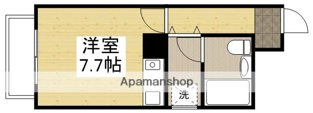 朝日プラザリバーサイド県庁前(1K/4階)の間取り写真