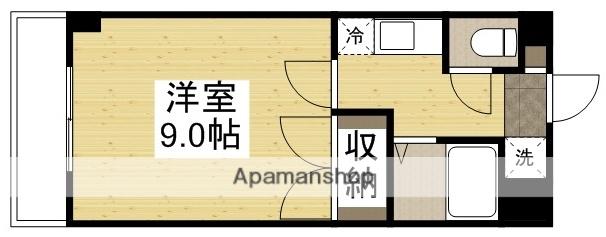 キャッスル津島(1K/3階)の間取り写真