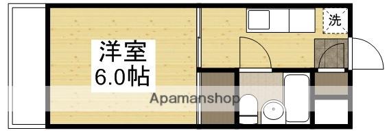 駅元コーポ(1K/2階)の間取り写真