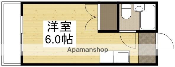 創和ハイツ(ワンルーム/3階)の間取り写真