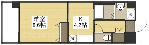 グレース島田本町(1K/6階)の間取り写真