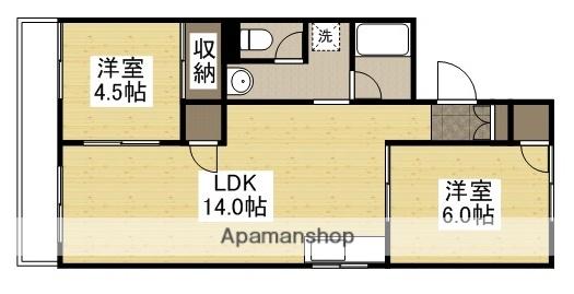 コーポラス田中(2LDK/1階)の間取り写真