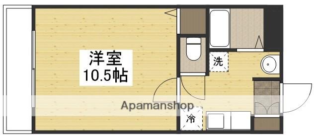 サンガーデン青江Ⅱ(1K/2階)の間取り写真
