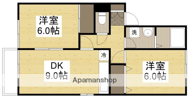 クリエFUJIWARA(2DK/1階)の間取り写真