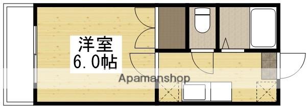 レジデンスMORIYA(1K/1階)の間取り写真