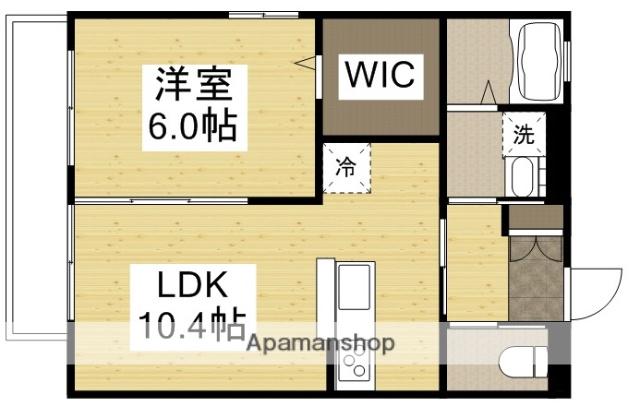 プリーマD(1LDK/1階)の間取り写真