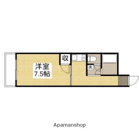 熊谷マンション(1K/4階)の間取り写真