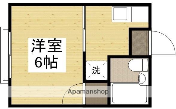 シャルマンB棟(1K/1階)の間取り写真