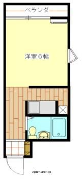 パートナー奥田(ワンルーム/9階)の間取り写真