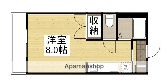 マーガレットM(ワンルーム/1階)の間取り写真