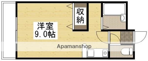 ロイヤルヴィラ下伊福(ワンルーム/2階)の間取り写真