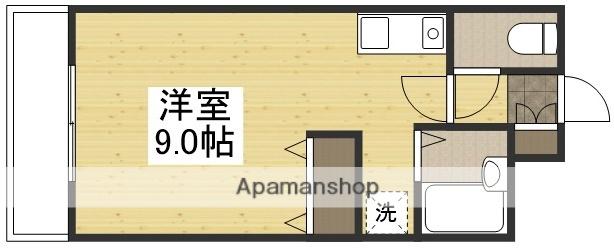 ロイヤルヴィラ下伊福(ワンルーム/2階)の間取り写真