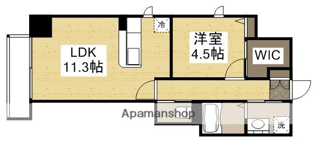 リビンコートSTUDIO富町(1LDK/5階)の間取り写真