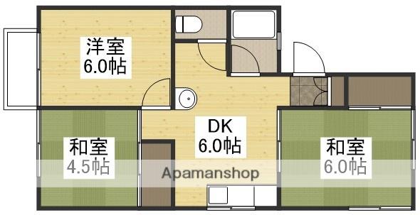 ハイタウンライム(3DK/2階)の間取り写真