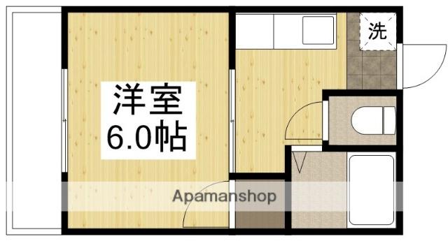 パークプレイス西川原Ⅰ棟(1K/2階)の間取り写真