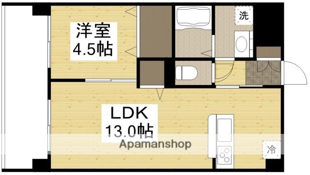 ルネッサンスガーデン(1LDK/6階)の間取り写真