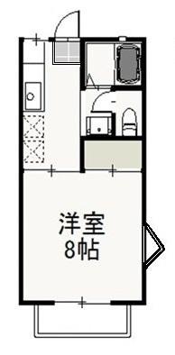 S・T・VILLA TSUSHIMA B(1K/1階)の間取り写真